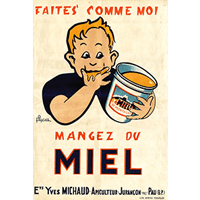 lune-de-miel-affiche-mangez-du-miel - Lune de Miel Affiche Ets Yves Michaud