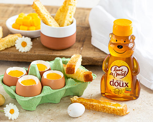 Oeufs de Pâques trompe l’oeil au miel doux Lune de Miel®