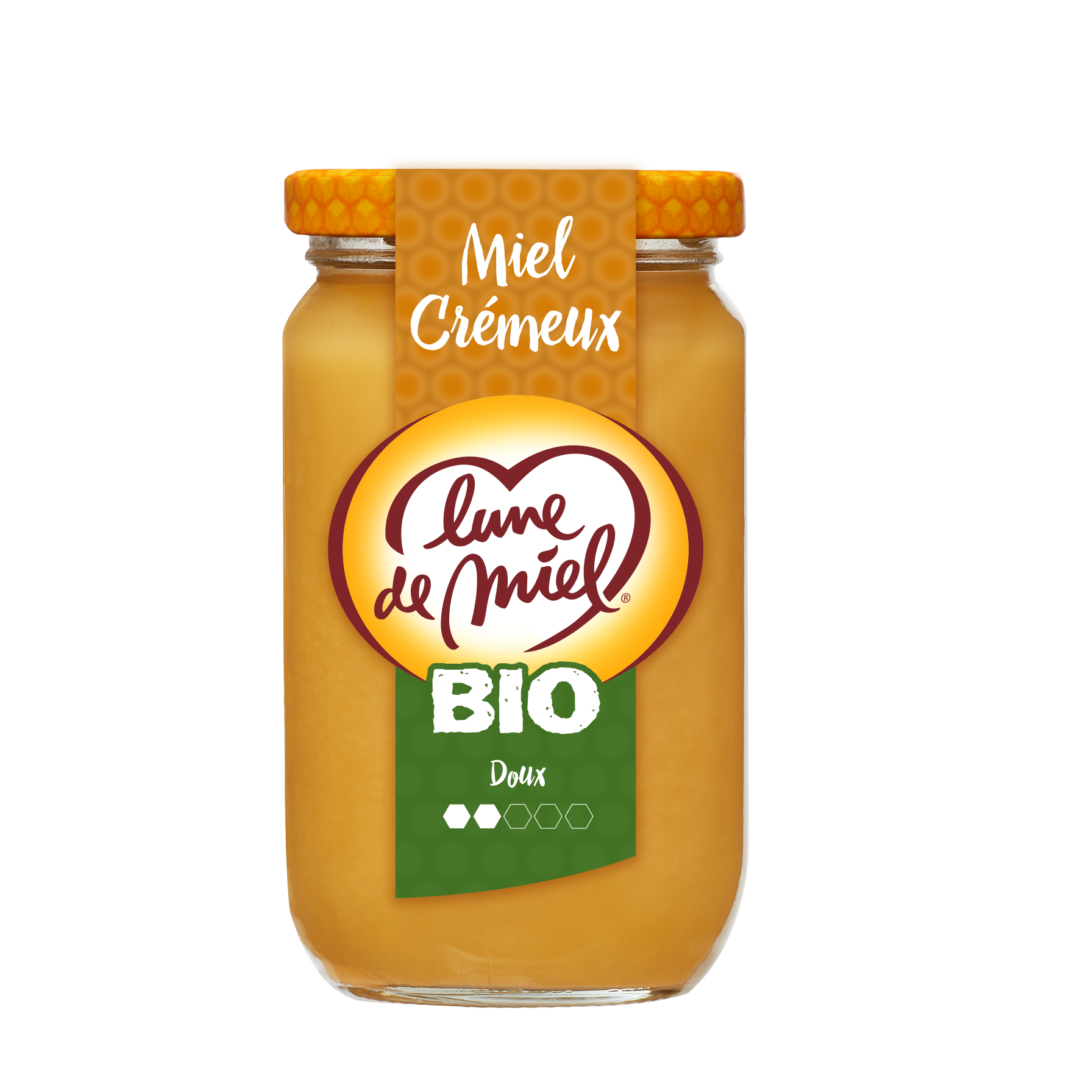 Miel biologique de fleurs crémeux – pot verre