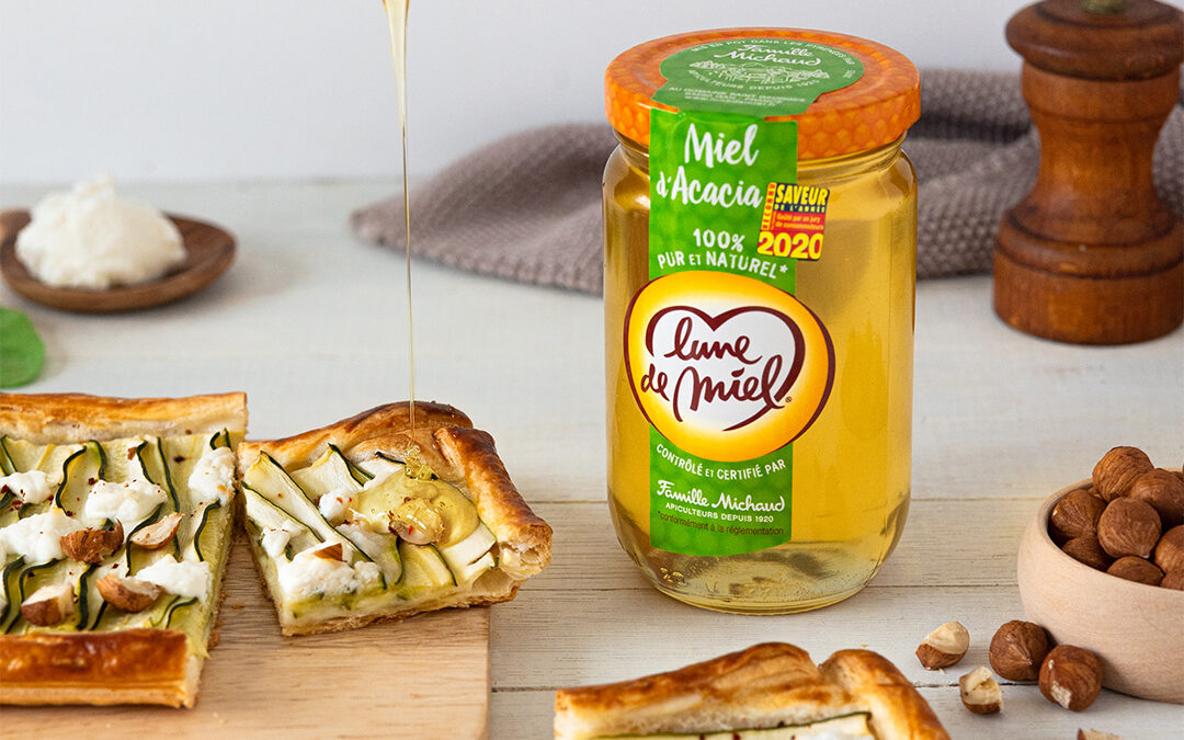 Tarte légère aux courgette et au miel d’Acacia Lune de Miel®