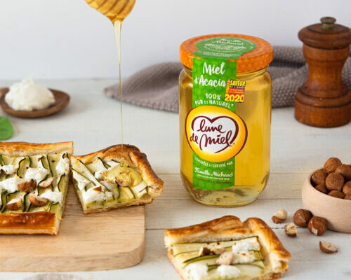 Tarte légère aux courgette et au miel d’Acacia Lune de Miel®