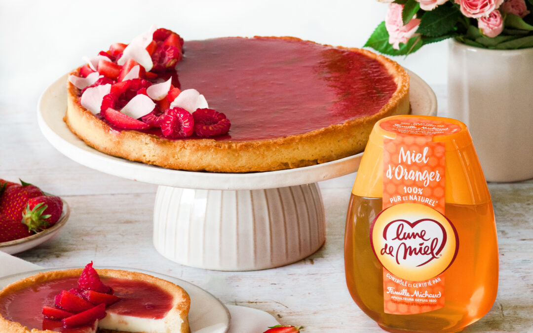 Tarte florale au miel d’oranger Lune de Miel®