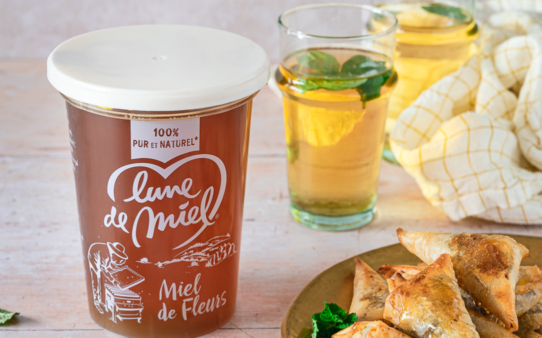 Bricks à la feta et à la menthe au miel de Fleurs Lune de Miel®